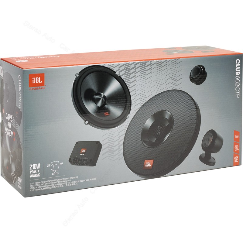 Altoparlanti auto 165 mm Kit 2 Vie woofer tweeter JBL Club 602CTP